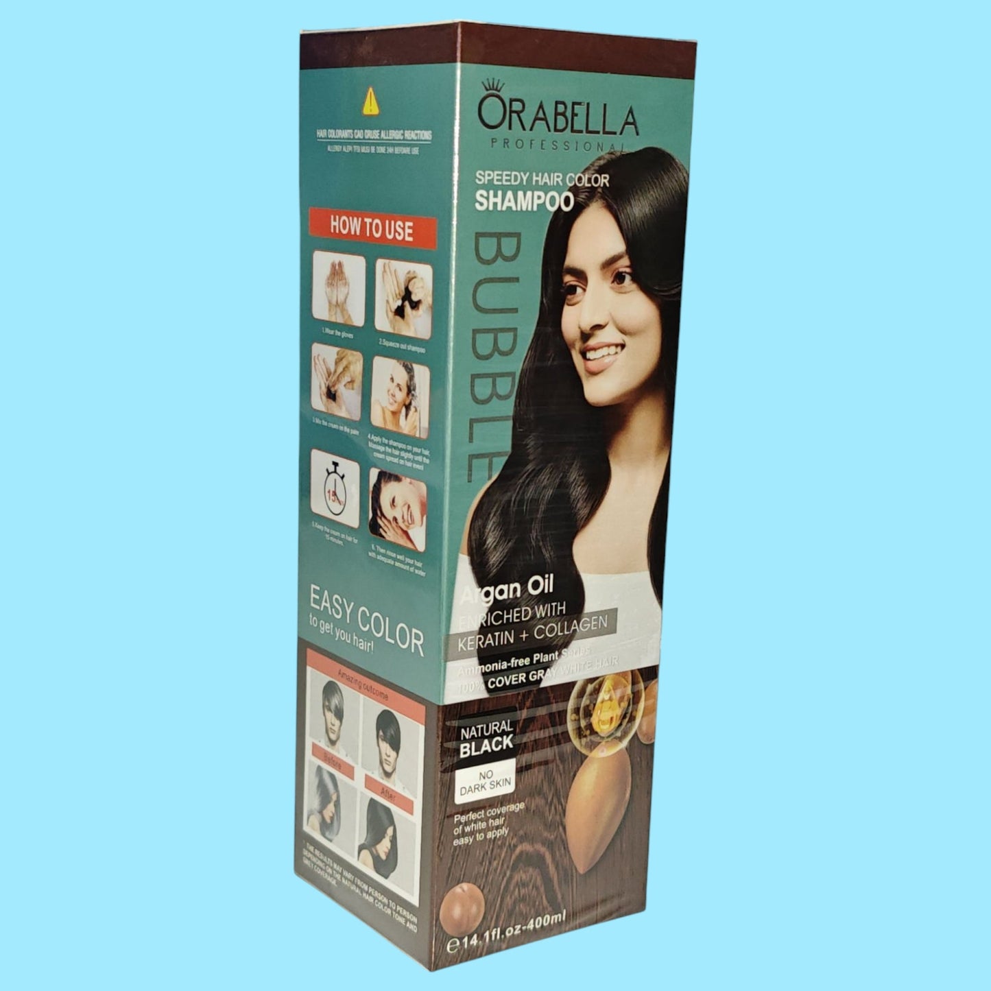 SHAMOO TINTE NEGRO ORABELLA K-300