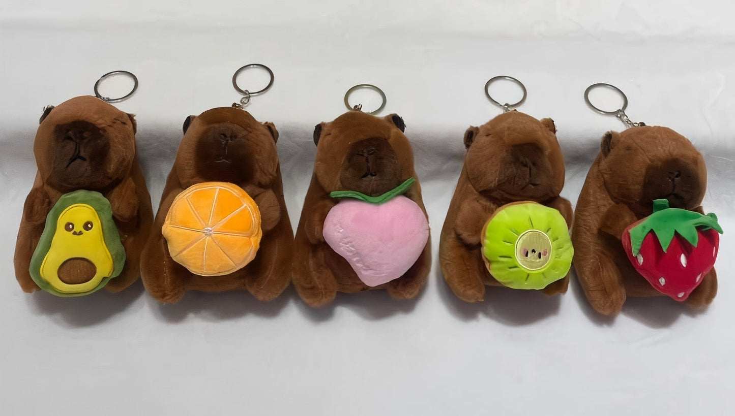 PELUCHE LLAVERO CAPIBARA FRUTAS