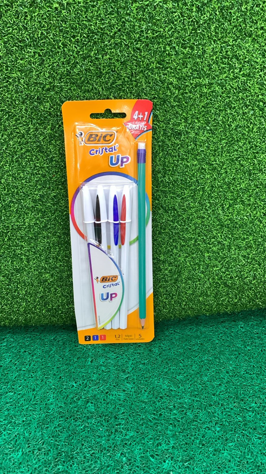 BOLIGRAFO UP 1.2+1LAPIZ GRATIS COLOR SURTIDO BL 4UDS
