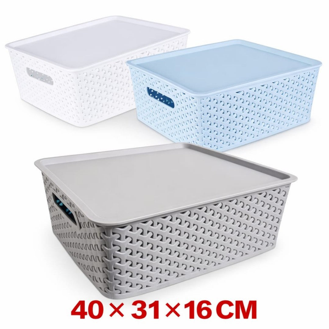 CANASTA CON TAPA 40*31*16CM 9182A