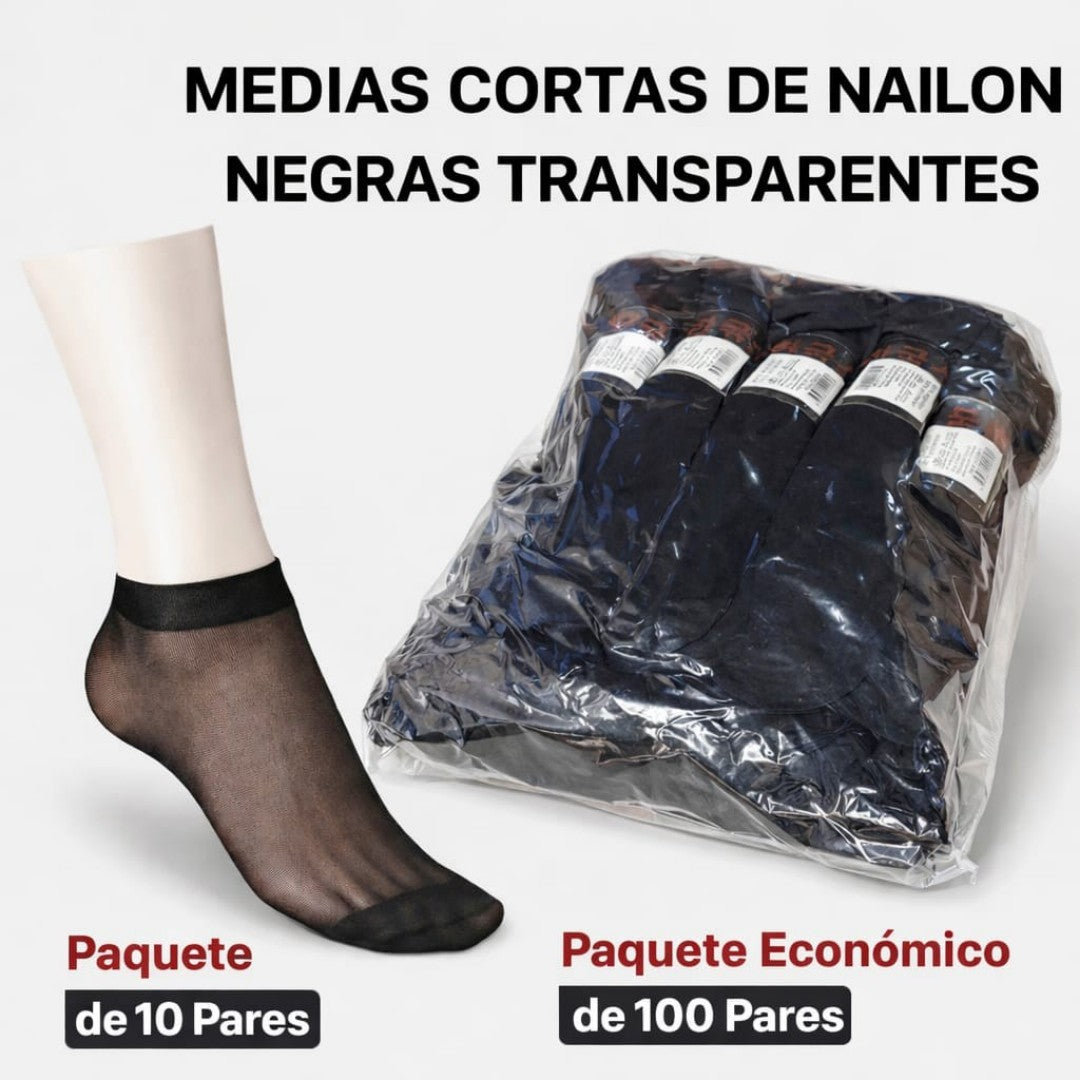 MEDIA PANTI CORTA PAQUETE 100PAR NEGRA