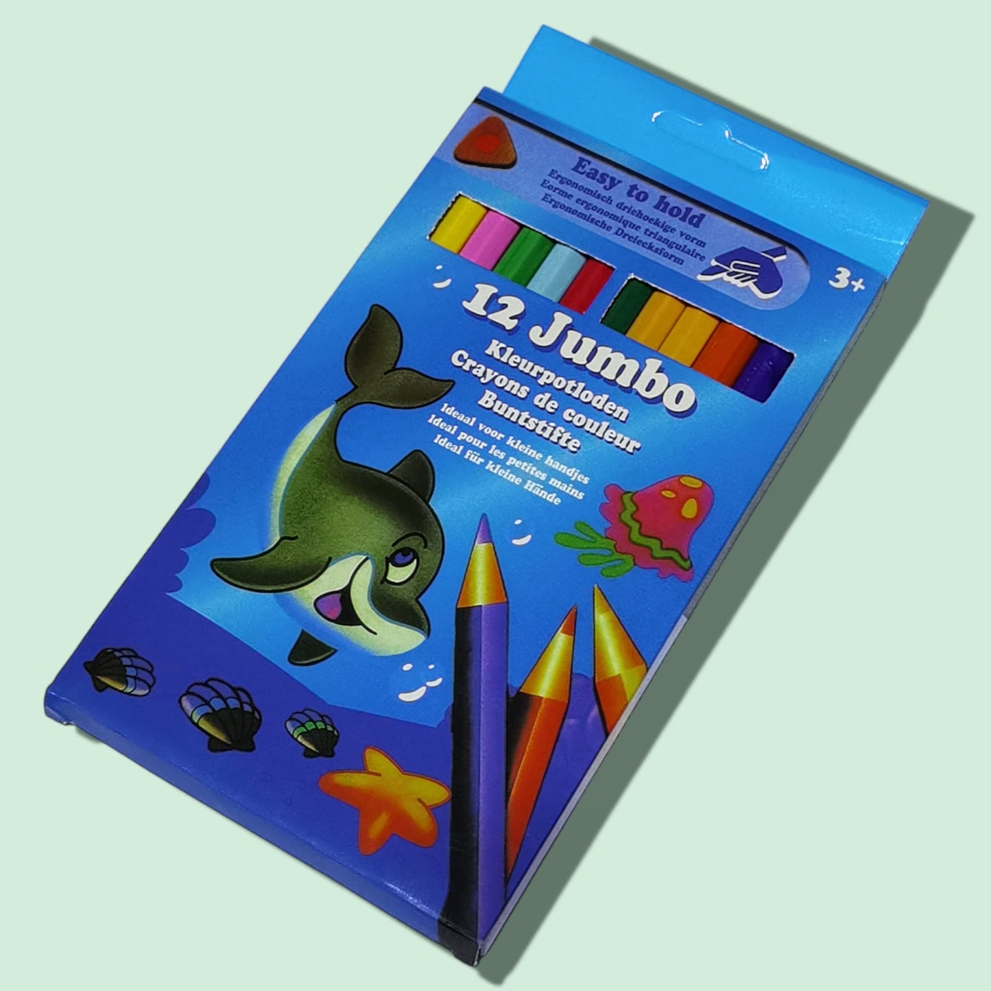 LAPICES DE COLOR CRUESO 12PCS DELFIN 6962