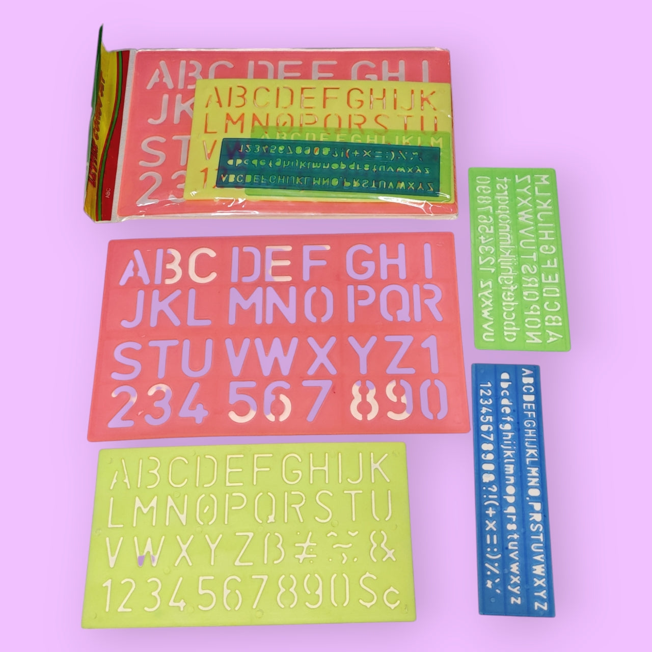 SET REGLA CON LETRA 4PCS