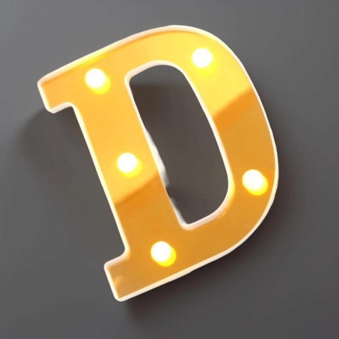 LAMPARA LETRA D 16CM