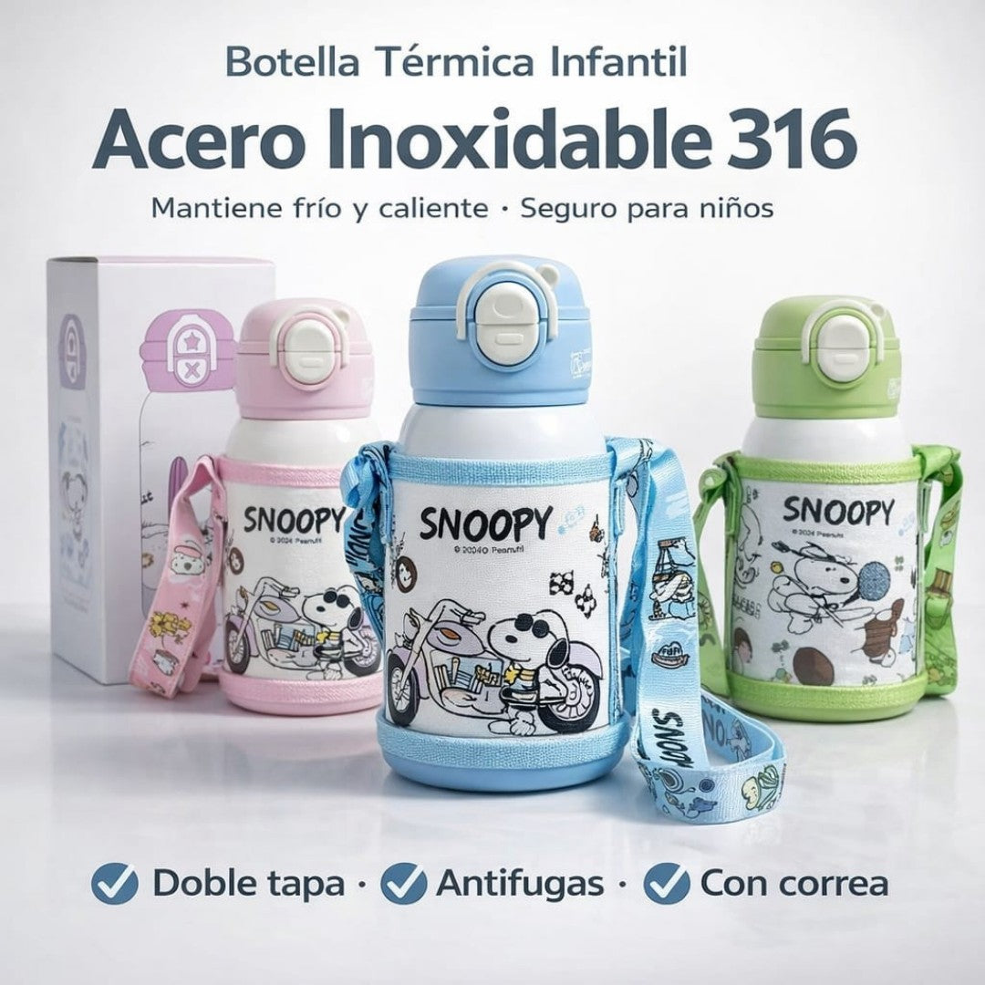 BOTELLA TERMICA ACERO SNOOPY 600ML