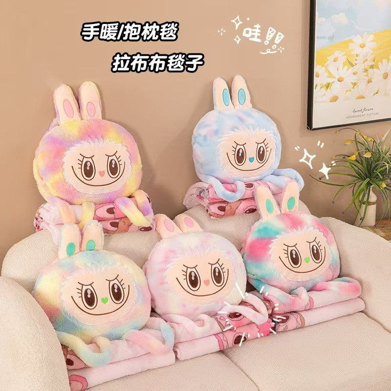 COBIJA ALMOHADA LABUBU