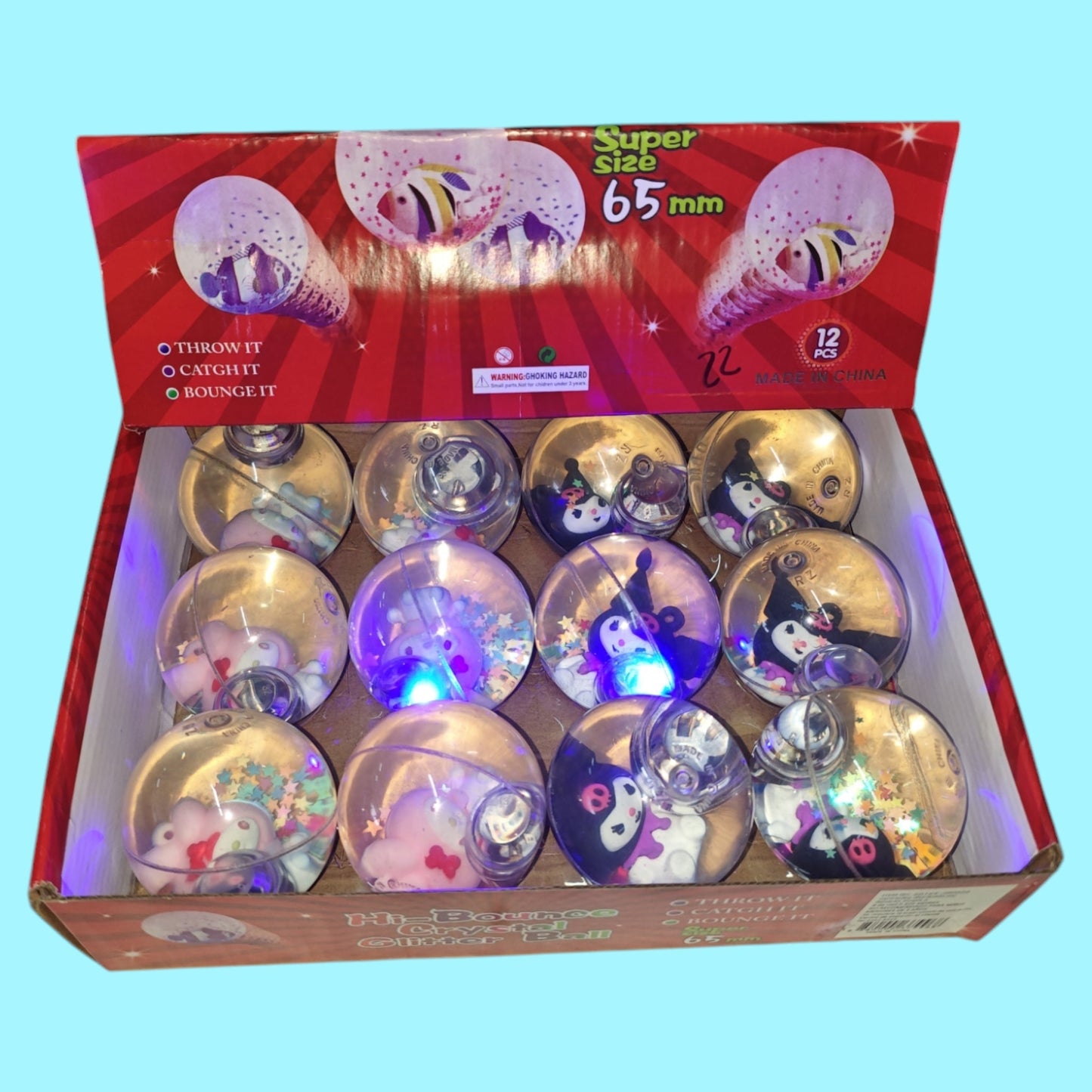 BOLAS AGUA LUZ KUROMI 6.5CM