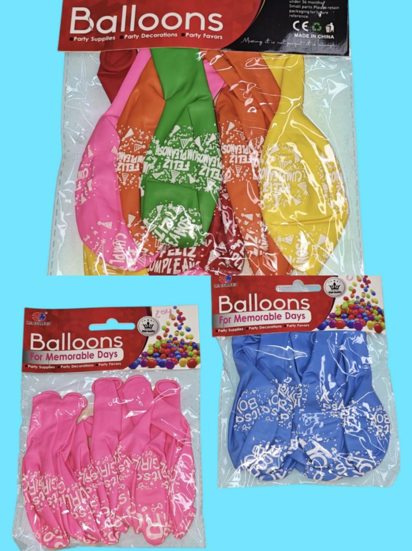 GLOBO FELIZ CUMPLE 10PCS