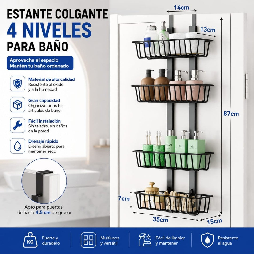 ORGANIZADOR COLGANTE PARA PUERTA 4 NIVERES