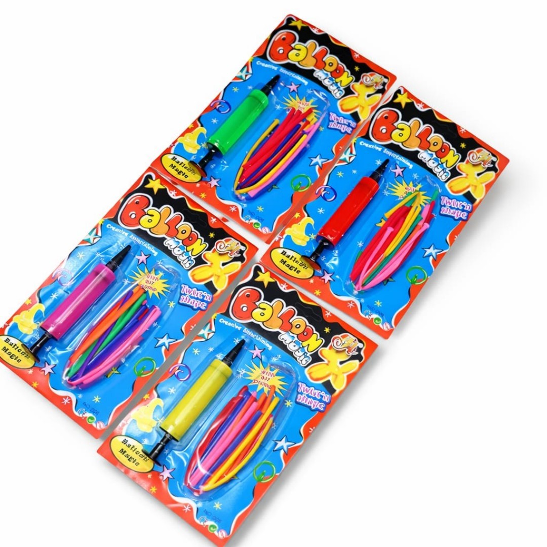 SET GLOBO LARGO CON INFLADOR