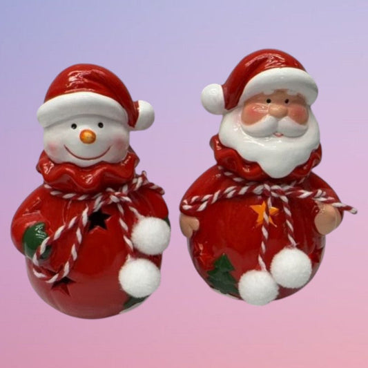 ADORNO CERAMICA NAVIDAD LUZ 25076