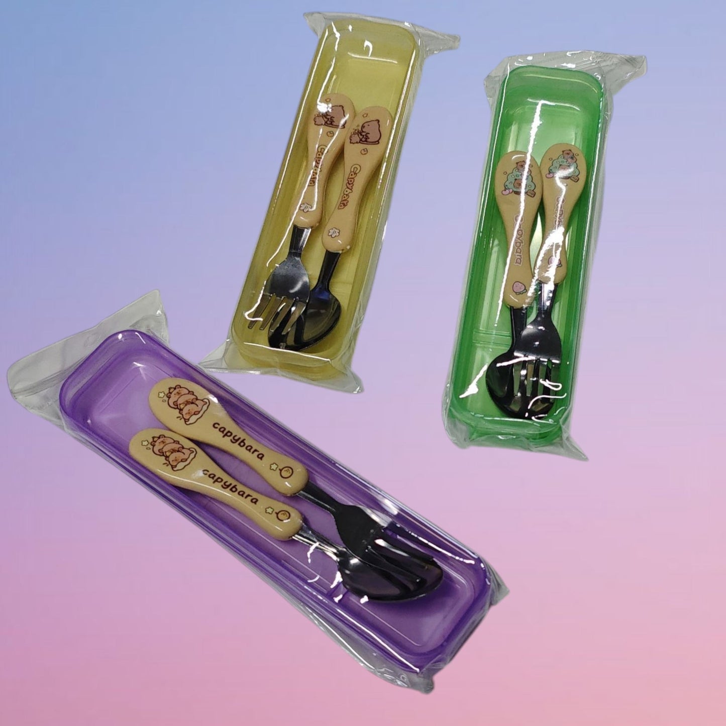 SET CUCHARA TENEDOR CAPIBARA Y009