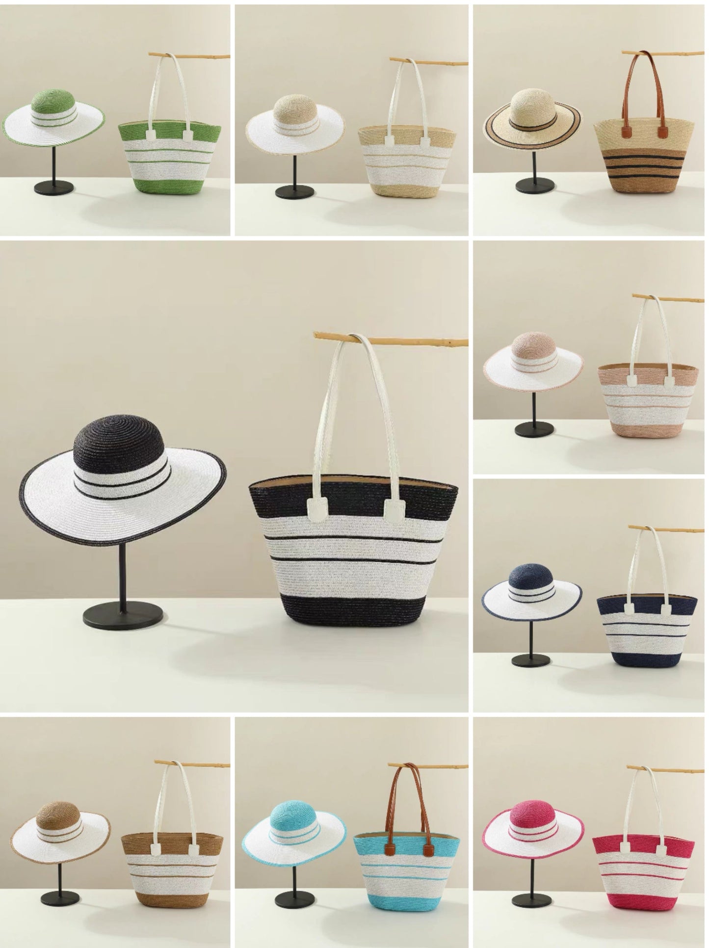 BOLSO+SOMBRERO TEJIDO MUJER