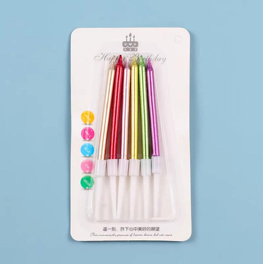 6 velas de cumplea?s ba?das en oro