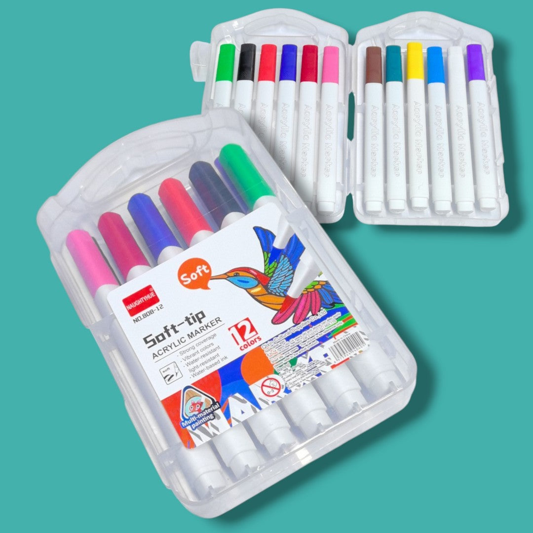 MARCADORES PUNTA SUAVE 12COLOR 808-12