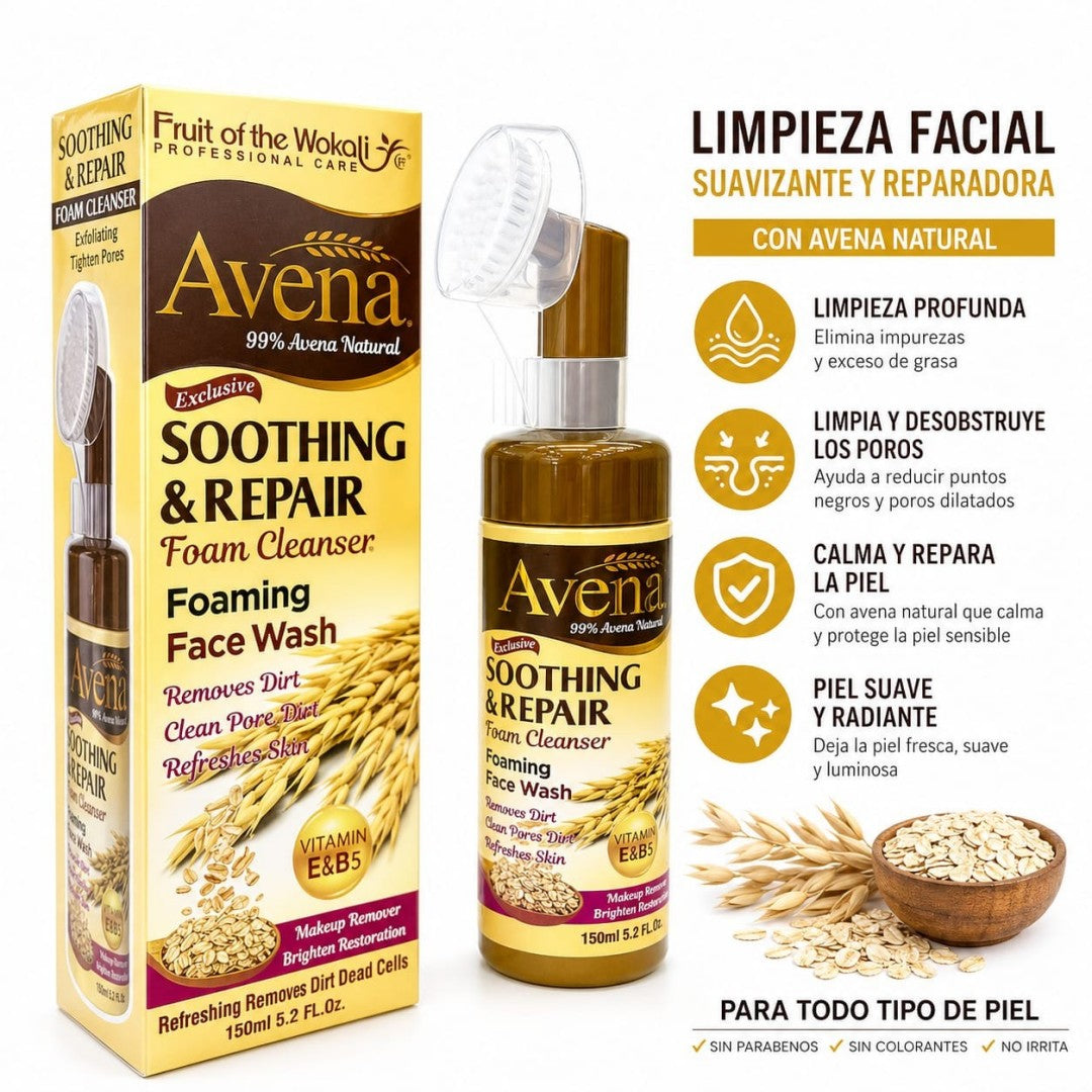 ESPUMA LIMPIADORA FACIAL DE AVENA 150ML HA3105