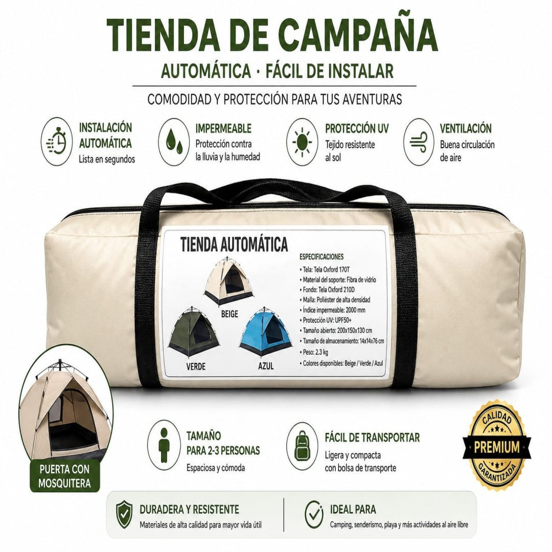 TIENDA DE CAMPING AUTOMATICO 2M*2M