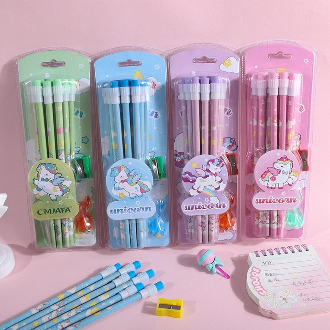 SET LAPICES C/TAJADOR UNICORNIO 2