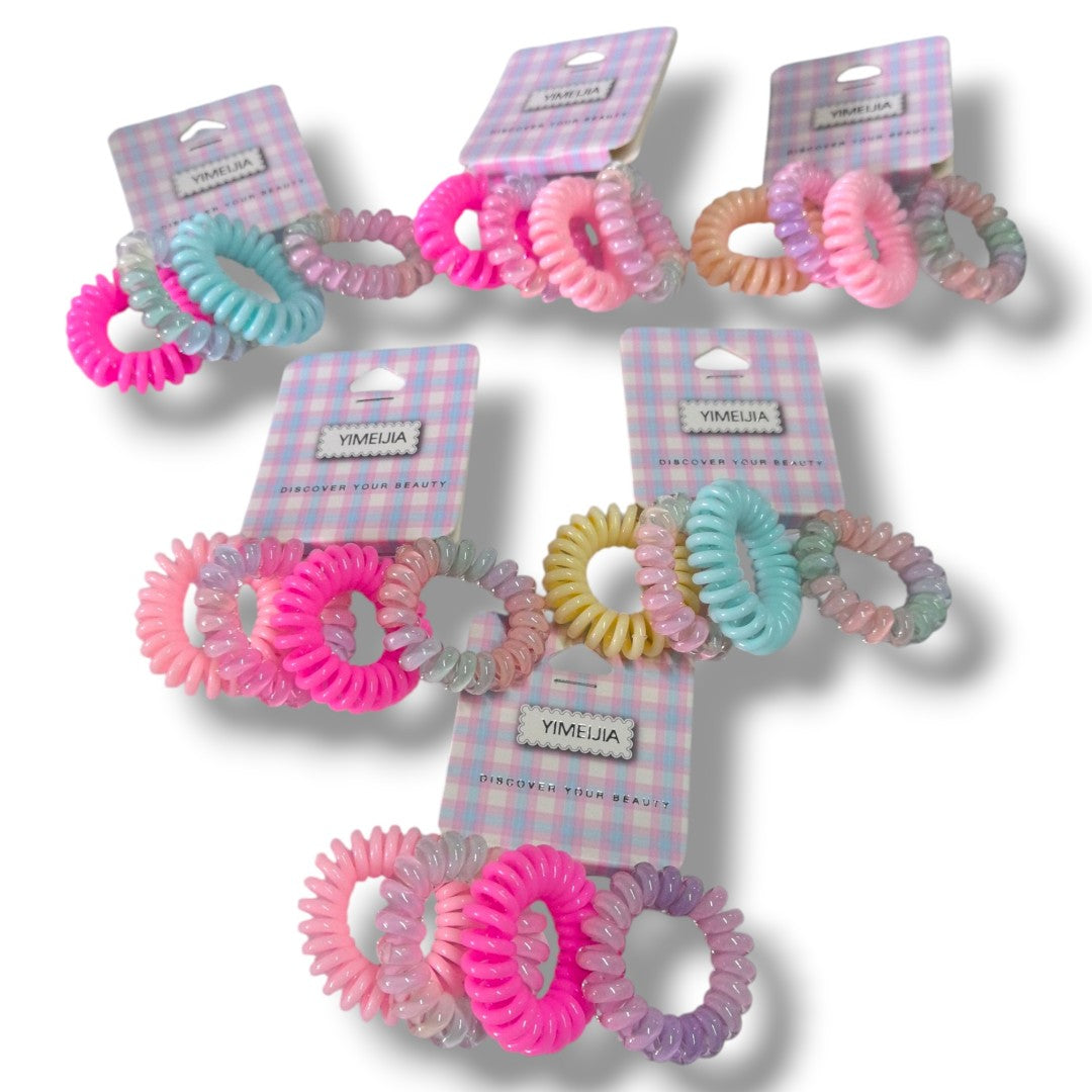 COLA LIGAS RESORTE P\ CABELLO 4PCS COLOR