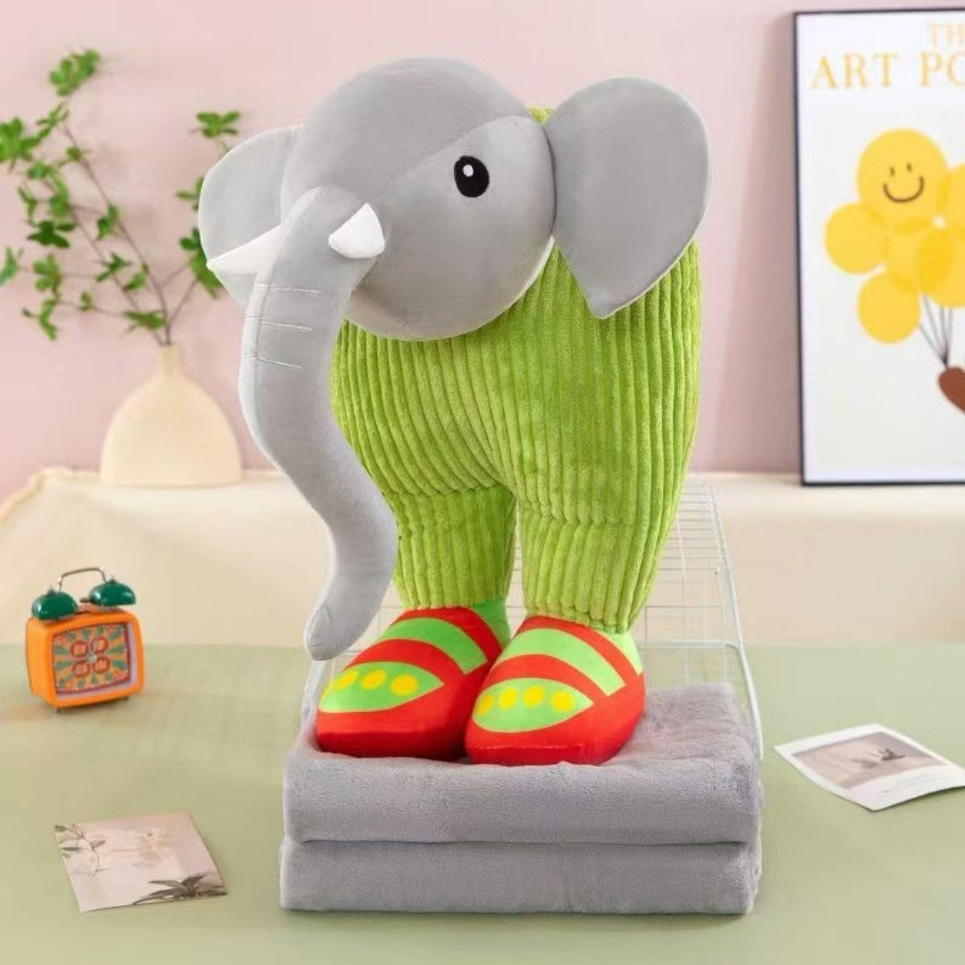 PELUCHE COBIJA BRAINROT ELEFANTE