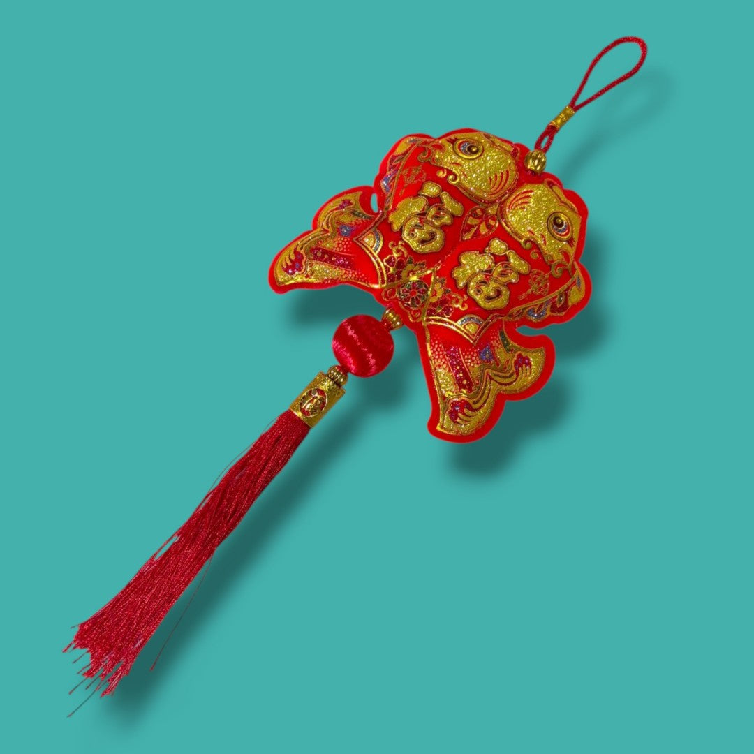 COLGANTE CHINO BUENA SUERTE PESCADO 33CM