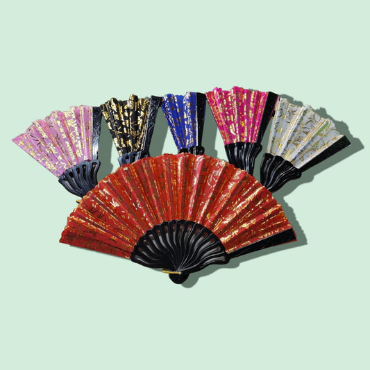 ABANICO MANO MARIPOSA ESCARCHA