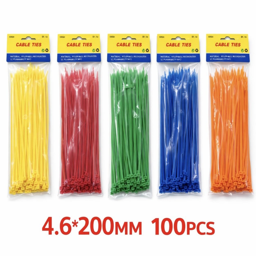 AMARRAS PLASTICAS COLOR 100PCS 4.6*200MM 233
