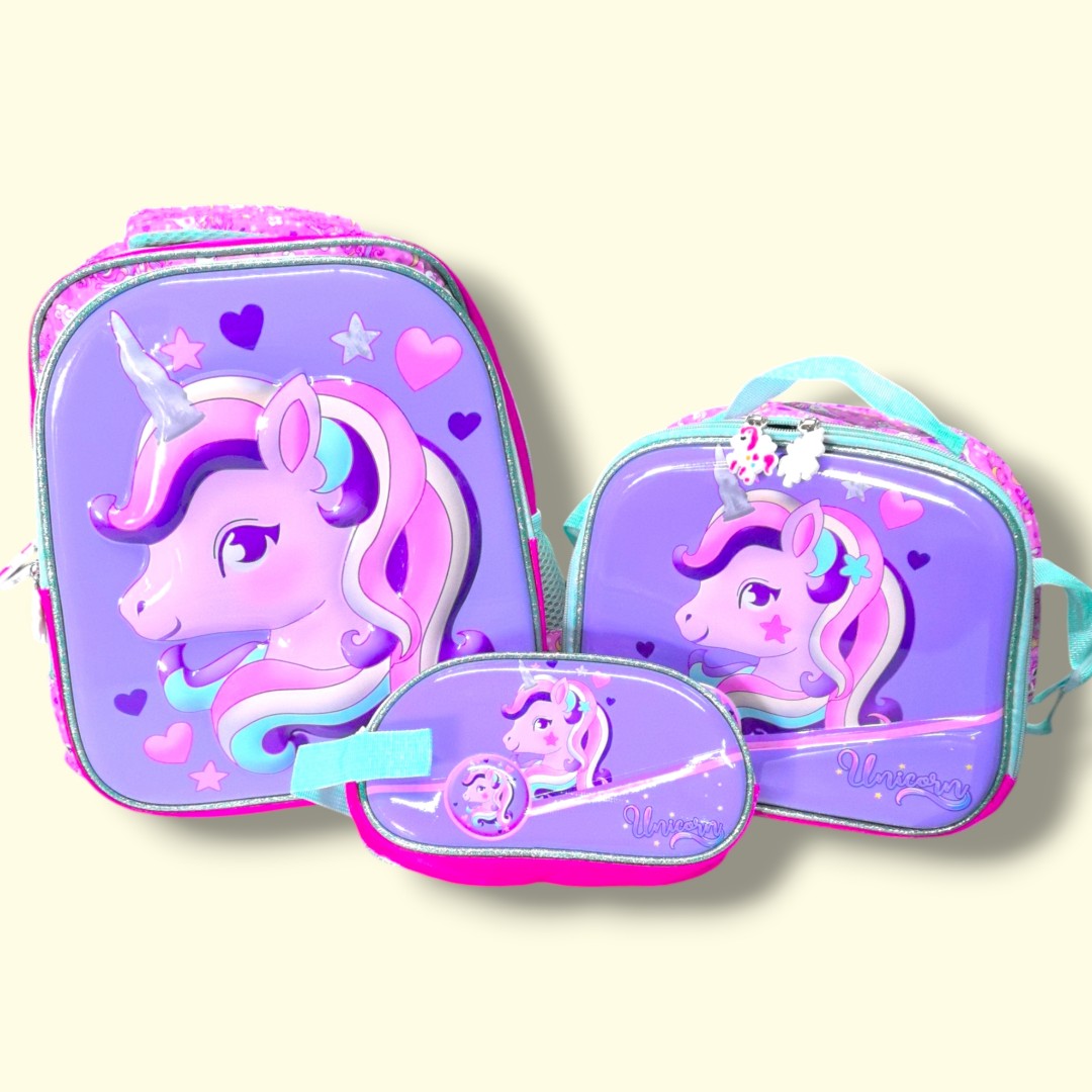 SALVEQUE+LONCHERA+CARTUCHERA 13PUL PERSONAJE 13