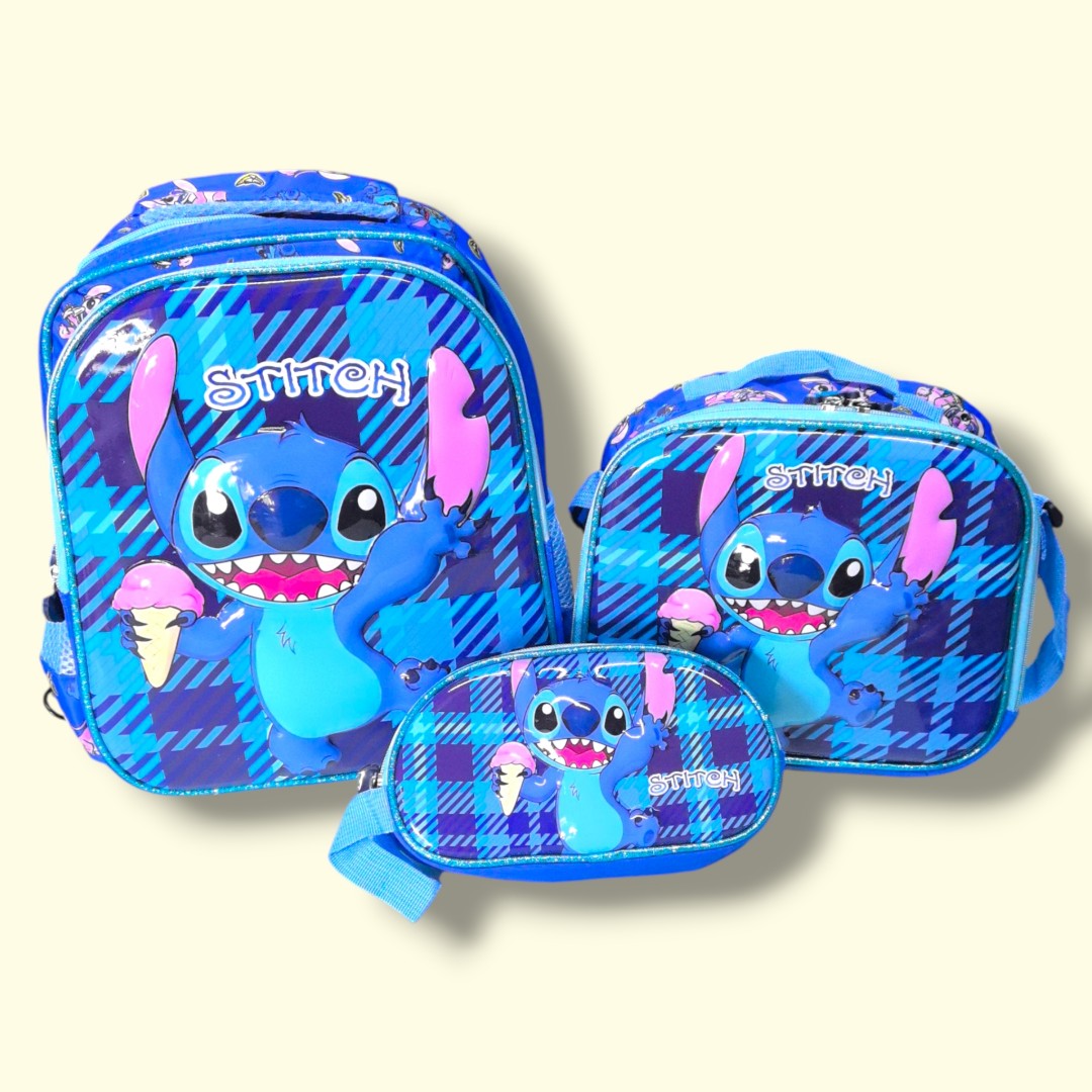 SALVEQUE+LONCHERA+CARTUCHERA 13PUL PERSONAJE 20