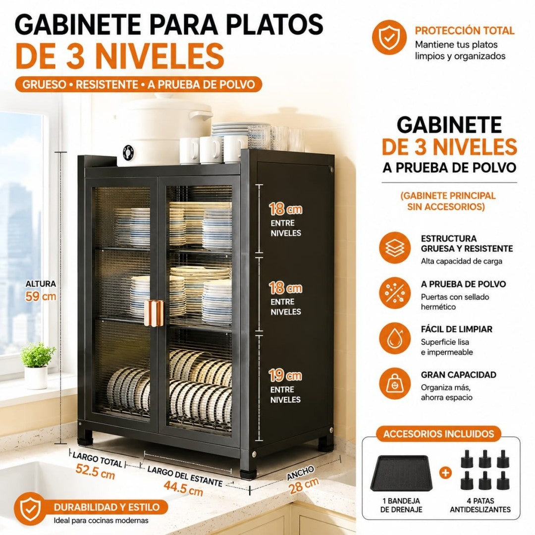 MUEBLE ESCURRIDOR PARA PLATOS 44.5*59*28CM
