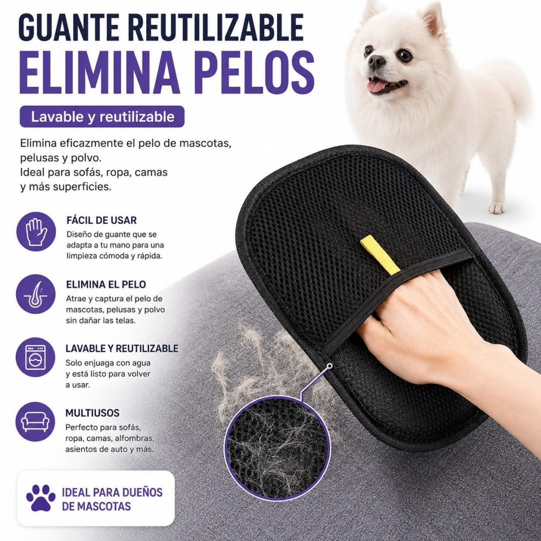 GUANTE PARA QUITAR PELOS DE MASCOTAS