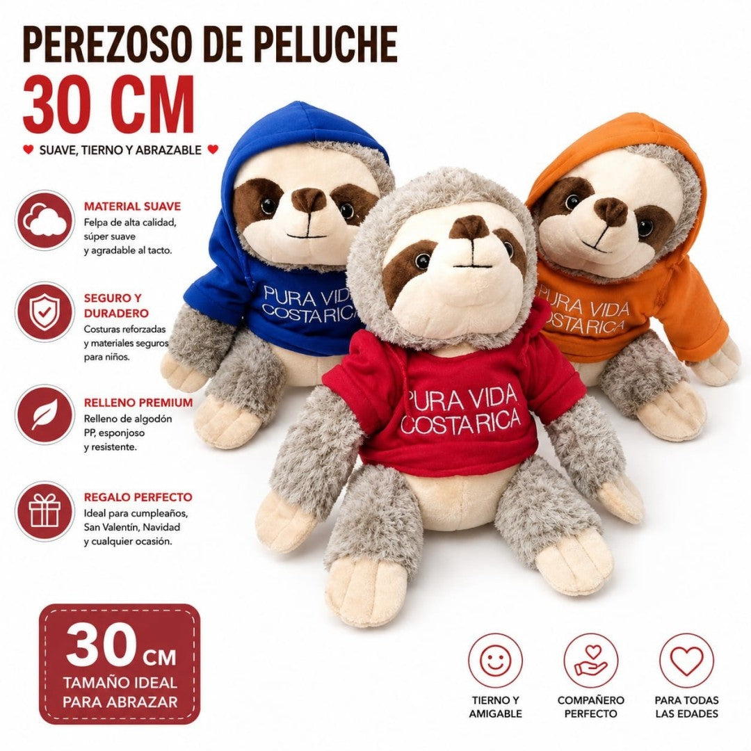PELUCHE OSO PEREZOSO C\ROPA 30CM