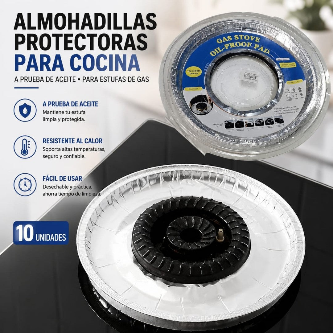 FORRO ANTI GRASA P\COCINA GAS 15CM 10PCS