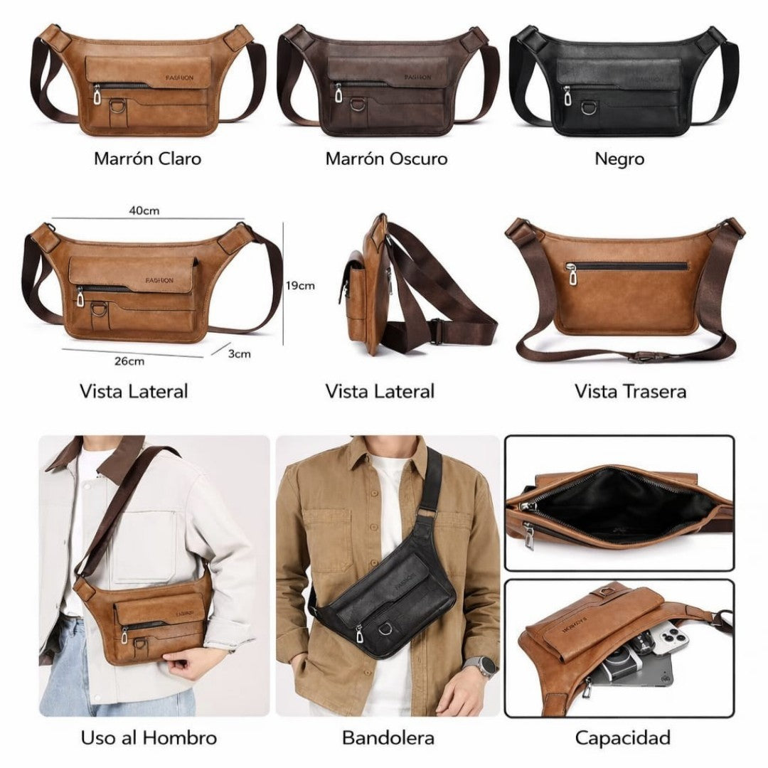 BOLSO CRUZADO DE PECHO CUERO 1377