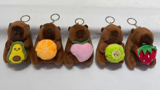 PELUCHE LLAVERO CAPIBARA FRUTAS