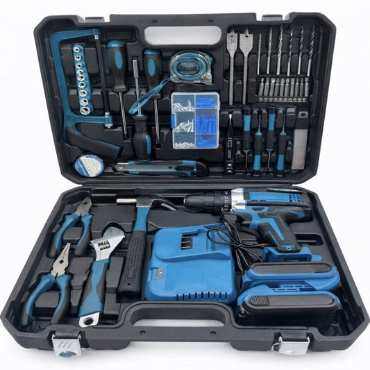 SET HERRAMIENTAS CON TALADRO INALAMBRICO 108PCS