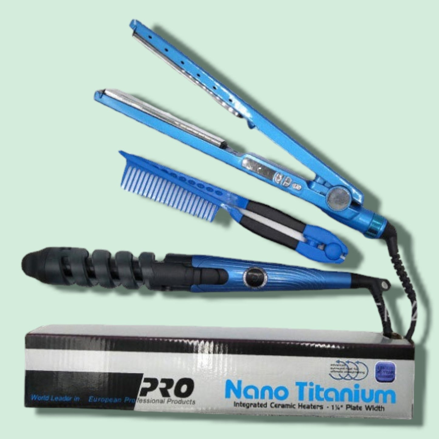 SET PLANCHA P/CABELLO 3PCS