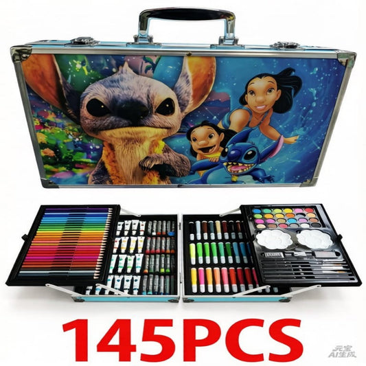 SET ARTES 145PCS CAJA ALUMINIO STITCH