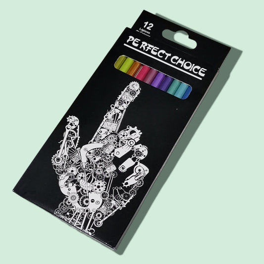 LAPICES DE COLOR 12PCS CAJA NEGRO