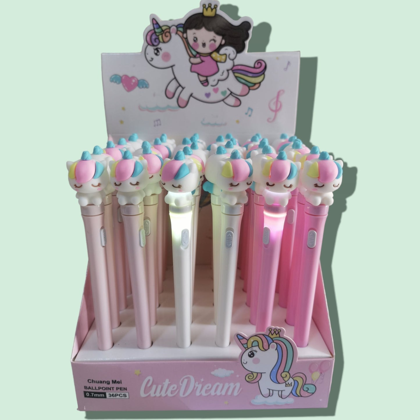 LAPICERO CON LUZ UNICORNIO