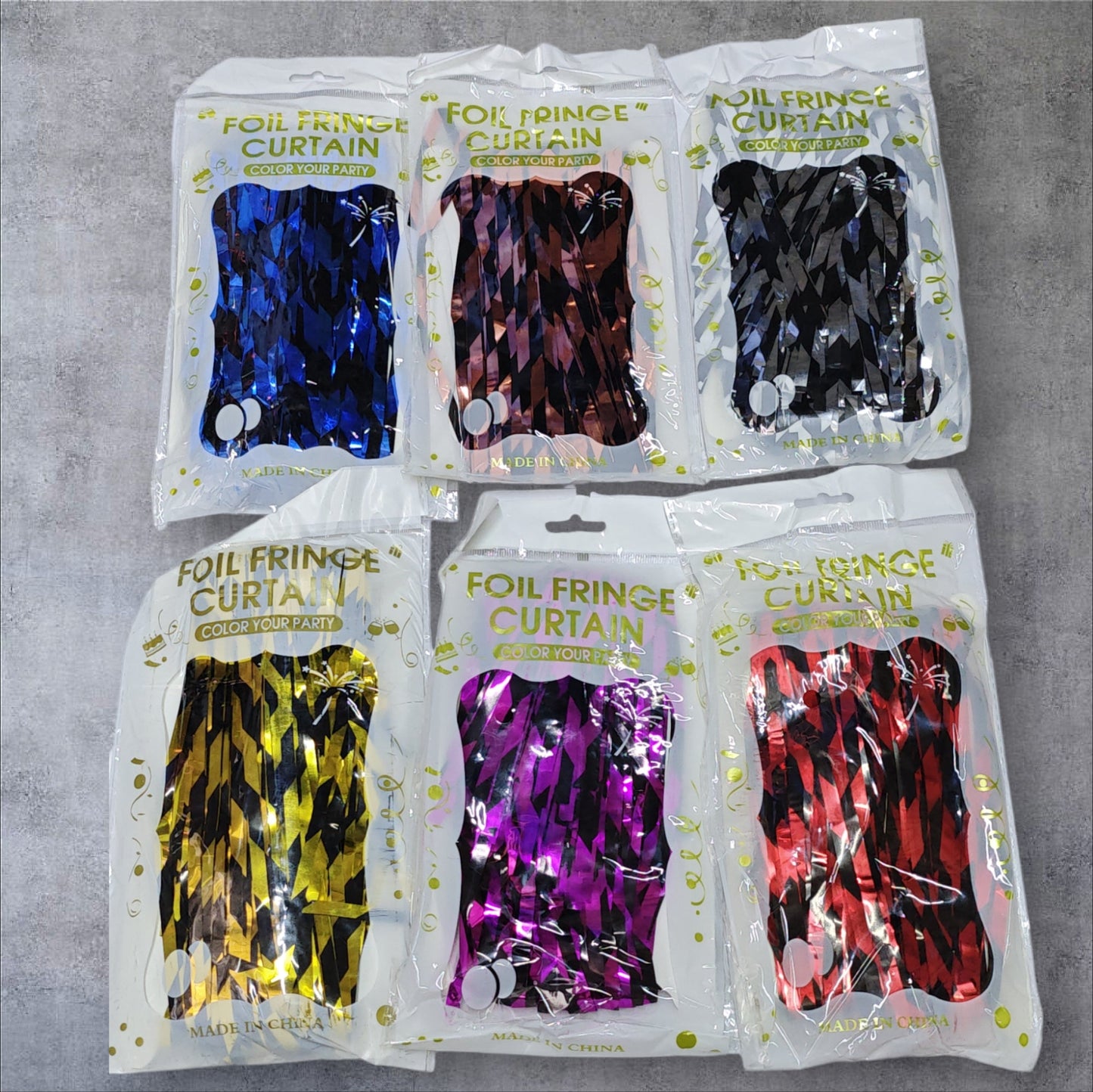 CORTINA PARA FIESTA BICOLOR