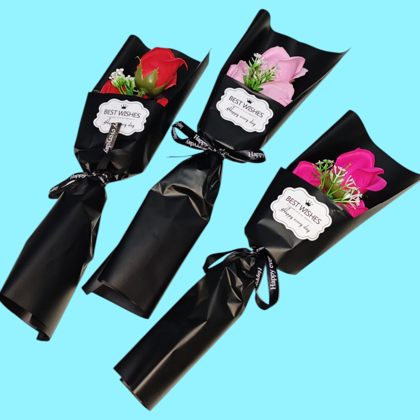 ROSA CON LUZ PAPEL NEGRO