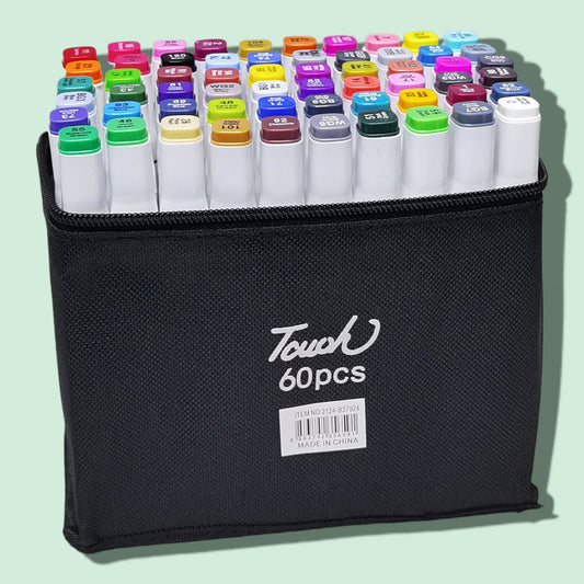 MARCADORES C/ DOBLE PUNTA 60PCS