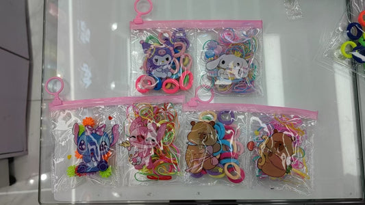 LIGAS P\ CABELLO BOLSA 2EN1 PERSONAJE