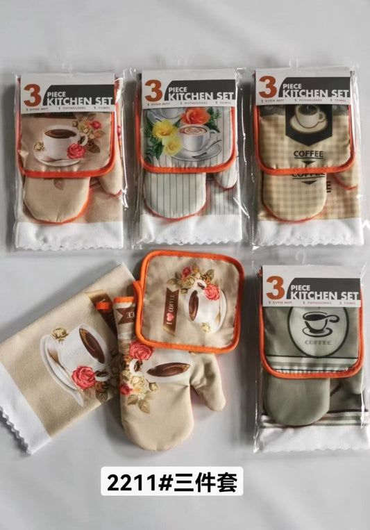 SET GUANTE COCINA 3PCS