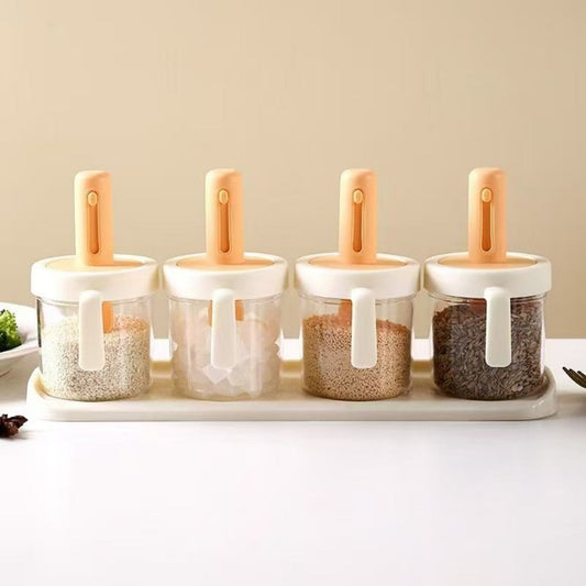 SET DE 4 ESPECIEROS CON CUCHARRA D-517
