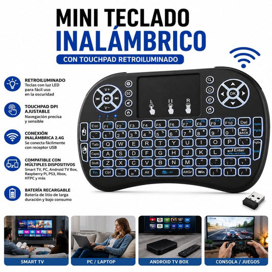 MINI TECLADO INALAMBRICO CON TOUCHPAD
