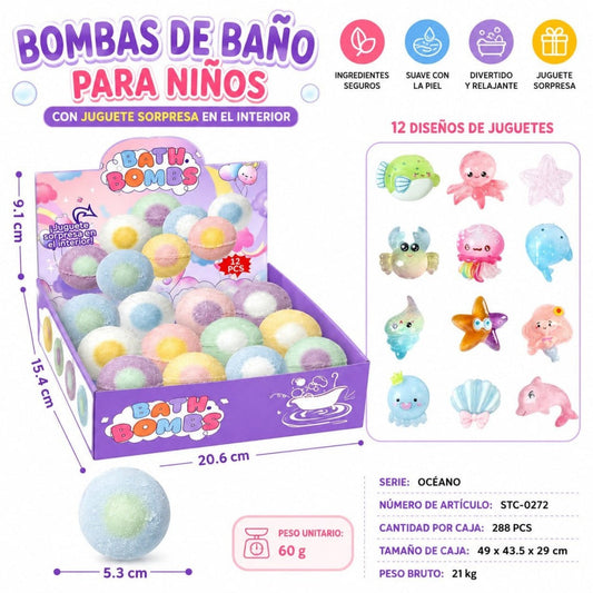 BOMBA DE BANO CON SORPRESA JUGUETE STC-0272