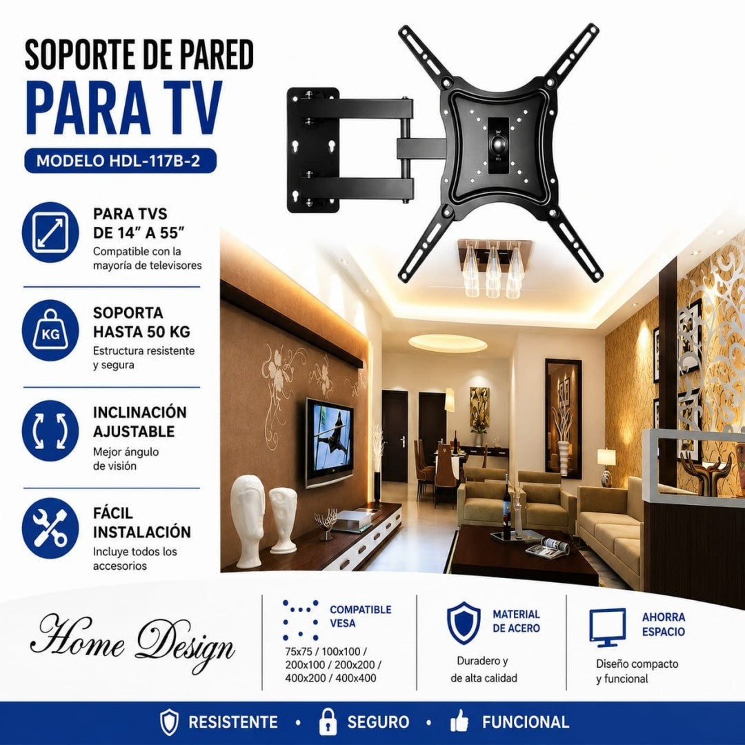 SOPORTE DE PARED PARA TV 14-55PULG 117B-2