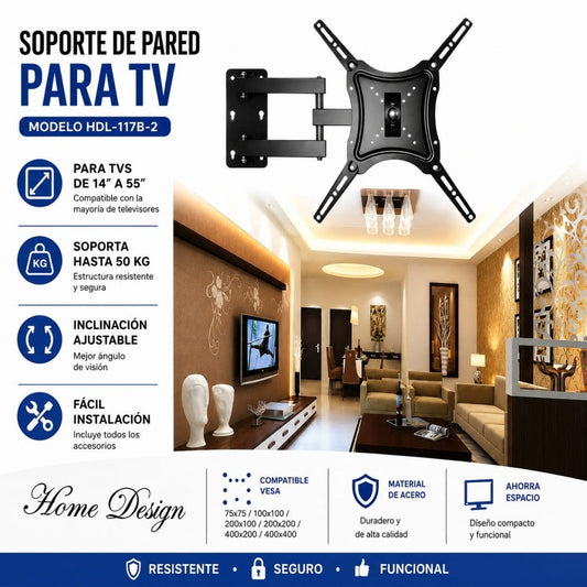 SOPORTE DE PARED PARA TV 14-55PULG 117B-2